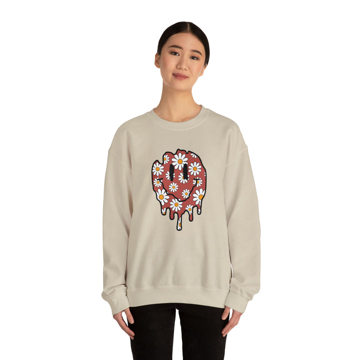 Melted Smiley face- Daisy Sweatshirt