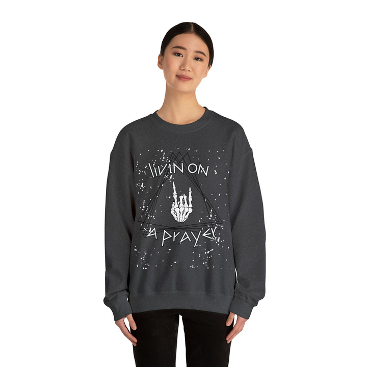 Livin On A Prayer Sweatshirt-gildan 18000