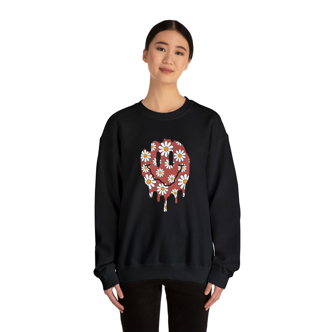 Melted Smiley face- Daisy Sweatshirt