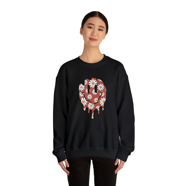 Melted Smiley face- Daisy Sweatshirt