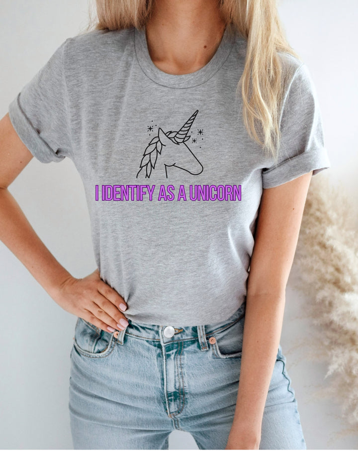 I Identify As A Unicorn Tee-bella + canvas 3001