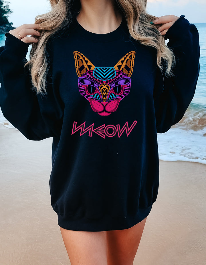 Meow Sweatshirt-gildan 18000