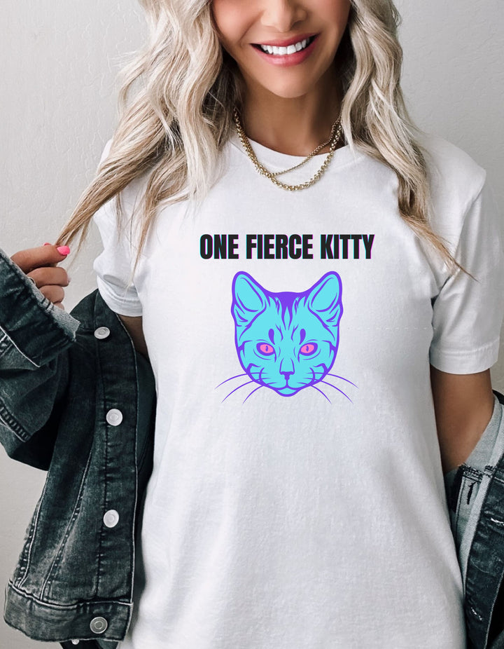 One Fierce Kitty Tee-bella + canvas 3001