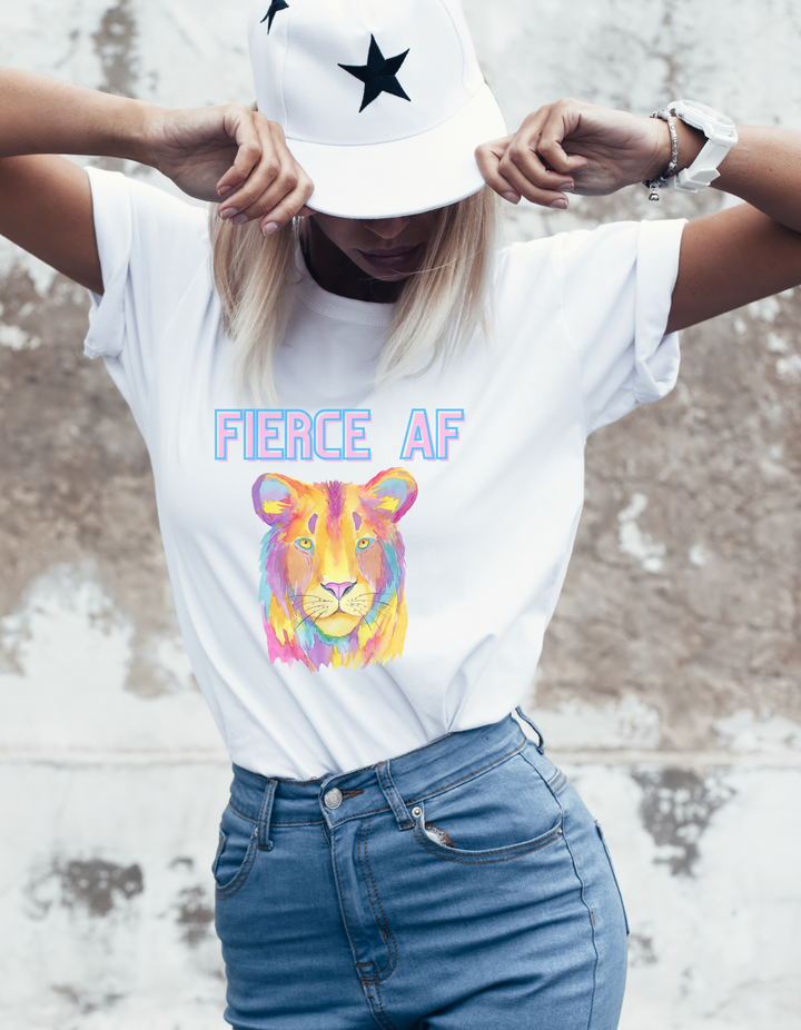 Fierce AF Lion Tee-bella + canvas 3001